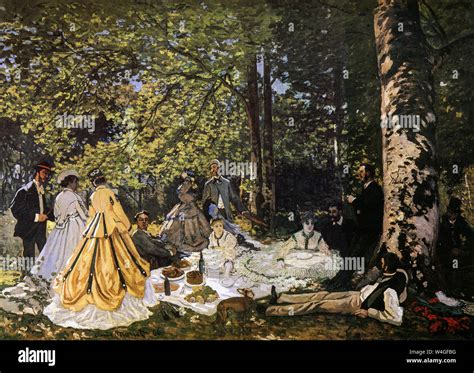 “La Déjeuner sur l'herbe” – 빛과 그림자의 아름다운 조화, 인생의 순간을 포착한 여인들의 우아함!