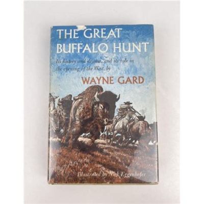  The Great Buffalo Hunt -  A Symphony of Earth Tones and Raw Emotion!