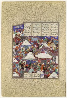  The Shahnama of Shah Tahmasp: 섬세한 묘사와 화려한 색채의 조화!